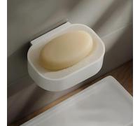 Porte Savon Mural, Support Savon Solide sans Perçage Adhesif | Wall Mounted Soap Dish Porte-Pavons pour Salle de Bain, Lavabo & Cuisine