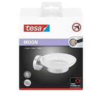 tesa MOON 40310-00000-00 Porte-savon argent, blanc (satiné)