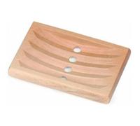 Porte-savon - Najel - Bois brun clair - 10,5 x 7 x 1,5 cm - Élégant - Drainage efficace