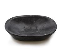 Porte-savon ovale classique en marbre noir