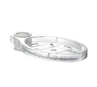 Porte-savon ovale transparent pour salle de bain - Support de douche - En plastique - Pour salle de bain