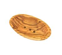 Porte-Savon Petit En Bois D’Olive Naturel - env. 12 cm
