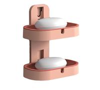 Porte-savon - Plateau de séchage de savon double couche | Support éponge pour salle de bain et cuisine | Gardez le savon au sec, facile à nettoyer, prolongez la durée de vie du savon pour le support