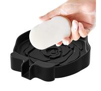 Porte-savon - Plateau éponge en silicone en forme de rose avec drain pour douche, évier, cuisine, voyage, extérieur, salle de bain commerciale