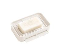 Porte-Savon Plateau Silicone Égouttant Rangement pour Éponge De Douche | Support Savon Déco Salle De Bain Maison évier appartement hôtel camping-car restaurant Blanc Petit