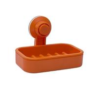 Porte-Savon Porte-Savon à Ventouse Robuste, Plateau Mural for évier de Douche Décoration Indispensable pour Votre Appartement(Orange)