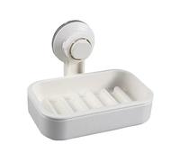 Porte-Savon Porte-Savon à Ventouse Robuste, Plateau Mural for évier de Douche Décoration Indispensable pour Votre Appartement(White)