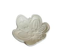 Porte-Savon Porte-Savon en céramique Forme de Fleur, Plateau Rangement for Les Mains Porcelaine, boîte for Salle Bain Indispensables pour la Salle de Bain(White)