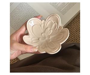 Porte-Savon Porte-Savon en céramique Forme de Fleur, Plateau Rangement for Les Mains Porcelaine, boîte for Salle Bain Invités pour Les fêtes(Pink)