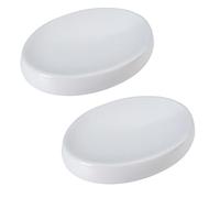 Porte-Savon, Porte-Savon en céramique Multicolore (Lot de 2)(Blanco)