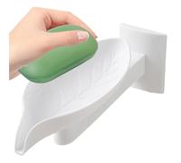 Porte-savon - Porte-savon en forme de feuille | Porte-savon pour salle de bain | Showeer Support de savon adapté pour les comptoirs d'évier, les cabines de douche, la cuisine, le design drainable