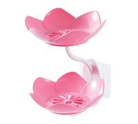 Porte-savon - Porte-savon pour douche | Porte-savon de douche | Porte-savon | Porte-savon | Porte-savon | Égouttoir à vaisselle de salle de bain sans perforation | Porte-savon mural en forme de fleurs