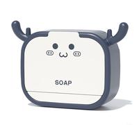 Porte-Savon, Porte-Savon, Practical Soap Dish with Hooks, Keep Soap Dry and Tidy,(Blue)