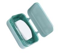 Porte-Savon, Porte-Savon Rectangulaire Portable avec Couvercle pour Cuisine, Salle de Bain, Bar, Voyage (Blue)