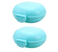 Porte-Savon, Porte-Savon, Soap Container, 2PCS Portable Soap Dish with Lid, Travel Bar Soap Holder, Soap Case for Camping Gym Travel(Dark Green)