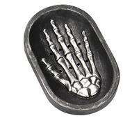Porte-savon - Porte-savon squelette pour les mains - Étui à savon en résine - Porte-éponge de nettoyage - Bol de vidange de salle de bain - Plateau de rangement pour shampooing d'Halloween