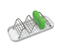 Porte-savon pour douche, acier inoxydable avec plateau et égouttoir autonome | porte-savon pour salle de bain et racloir douche - pour éponge et brosse cuisine, salle de bain, chambre dortoir Hotel