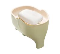 Porte-savon pour douche, savon double couche avec drainage, point, éléphant, plateau de shampoing, support de barre de bain pour exfoliant