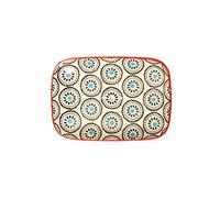 Porte-savon rectangulaire en céramique Matthes avec des trous pour le drainage de l'eau 13,5 x 9,5 x 2 cm
