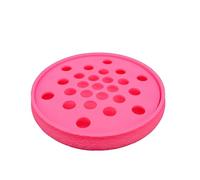 Porte-Savon Rond Écoresponsable - Bleu - Matière Biosourcée - Fabrication Française avec Grille Amovible pour Nettoyage Facile - Ventilation Optimale - Idéal Salle de Bain (Rose Bonbon)