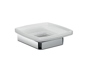 Porte-savon tendance emco, modèle mural, verre cristal satiné, chromé, 023000100