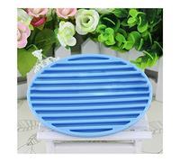 Porte-savon tendance, porte-savon tendance, porte-savon flexible en silicone, porte-savon de salle de bain, 4 couleurs, facile à nettoyer (couleur : bleu)