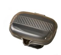 Porte-savon ventilé incliné avec couvercle, base à ventouse solide, grand support de drainage pour salle de bain, lavabo, douche, baignoire (gris)