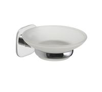 PORTE-SAVON VERRE/ACIER INOXYDABLE CHROMÉ TIMO