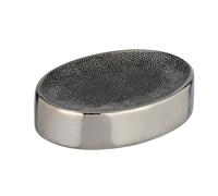 Porte Savon - WENKO - Nuria - Céramique - Argent/Anthracite - 12x3x8 cm