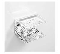 Porte Savons/Boîte à Savon Boîte à savon mural en acier inoxydable avec boîtier mural avec couche de stockage Barre à double couche Porte-savon dans la salle de bain (sans perfectionnement) Porte-épon