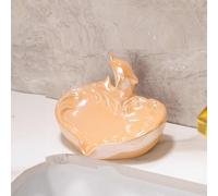 Porte-savons Porte-Savon Dauphin créatif, Porte-Savon de Luxe autonettoyant for Salle Bain Nouveaux indispensables pour la Maison(Brown)