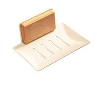 Porte-savons Porte-Savon de Salle Bain avec Conception Auto-drainante, adapté aux hôtels et Maisons Nouveaux indispensables pour la Maison(White)