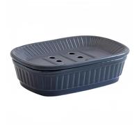 Porte-savons Porte-Savon uni en céramique, Porte-Savon for Savon Barre Décoration esthétique pour Salle de Bain(Blue)