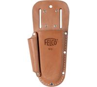 FELCO 910+ Étui en cuir pour sécateur et pierre à affûter, fixation clip ou passant, accessoire durable 120 g, modèle universel compatible FELCO