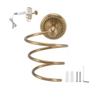Porte-sèche-cheveux Mural En Laiton Antique Pour Soins des Cheveux, Organisateur De Support Pour Sèche-cheveux En Spirale Fini Bronze, Accessoires De Salle De Bain Pour Salle De Bain, Salon De Coiffur