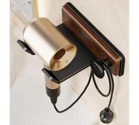 Porte-Sèche-Cheveux pour aluminium et pour bois Résistant Eau | Revêtement imperméable,，，durabilité accrue, mat esthétique(C)