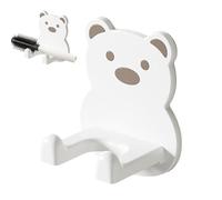Porte-sèche-cheveux, support de sèche-cheveux, porte-sèche-cheveux mural Hug Bear, organisateur d'outils pour cheveux dessin animé salle de bains étanche pour fer à friser