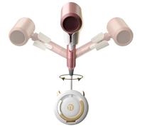 Porte 'séchoir à cheveux - Montage mural sans perçage | Porte 'sèche-cheveux sur le mur sans perçage | Organisateur de stockage, Rack oscillant à 360 degrés,