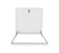 Porte Sécurité Antivol Toit Galvanisée Couvercle Regard Facile Ouvrir et Fermer Trappe d'accès Au Plafond Toits Centres Commerciaux(80x80cm/2.62x2.62ft)