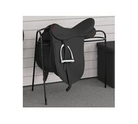 vidaXL Porte-Selle à 3 Pieds autoportant Noir Fer, Support de Selle, Porte-Selle Portable, Support de Selle de Cheval, Support de Tapis de Selle