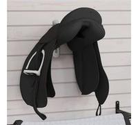 Porte selle avec crochet de bride à un bras pliable noir fer