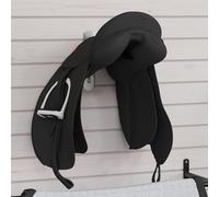 Porte-selle avec crochet de bride à un bras pliable noir fer vidaXL