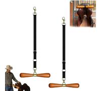 Porte-selle mural en forme de T, portable, avec sangle de support en T, réglable et mural, pour selles western et anglaises, idéal pour l'écurie, la maison ou le van à chevaux