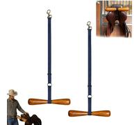 Porte-selle mural en forme de T, portable, avec sangle de support en T, réglable et mural, pour selles western et anglaises, idéal pour l'écurie, la maison ou le van à chevaux