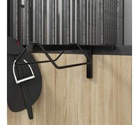 Porte-selle mural noir fer support de selle support de selle mural vidaXL