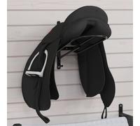Porte-selle mural noir fer support de selle support de selle mural vidaXL