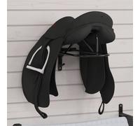 Porte-selle mural noir fer support de selle support de selle mural vidaXL