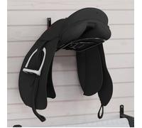 vidaXL Porte-selle mural pliable en fer noir