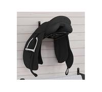 vidaXL Porte-selle mural pliable en fer noir
