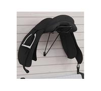 Porte selle pliable mural noir fer